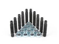 ES#2876942 - m12x15studkt1 - Wheel Stud Conversion Kit - M12x1.5 With conical Seat Lug Nuts - set of 10 - Make wheel changes faster and easier - Assembled By ECS - Audi Volkswagen