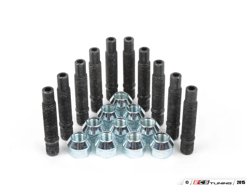 20x Extended Wheel Stud Conversion M12x1.5 to M12x1.5 Studs Adapter Kit 50mm 