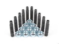 ES#2876943 - m12x1.5studkt2 - Wheel Stud Conversion Kit - M12x1.5 with ball seat lug nuts - Set Of 10 - Make wheel changes faster and easier - Assembled By ECS - Audi Volkswagen