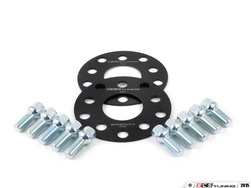 ECS - 06255571ECSWBK - ECS Wheel Spacer & Bolt Kit - 3mm With Ball Seat ...