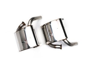 ES#2827892 - SSXPO019 - Cat-Back Exhaust System - 2.5" stainless steel mufflers for use with stock tips - Milltek Sport - Porsche