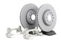 ES#8707 - 1K0698001 - Front Big Brake Kit - Plain Rotors (312x25) - Upgrade from 288mm to 312mm rotors from the Jetta GLI. Reuses factory calipers, pads, and hardware! - Assembled By ECS - Volkswagen