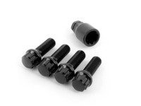 ES#2795758 - 003901ECS35BB - Ball Seat Locking Wheel Bolt Kit - Black zinc coated wheel lock bolts made specifically for OE wheels. M14x1.5x35mm - ECS - Audi Volkswagen