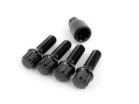 ES#3524985 - 003901ECS50CB - Conical Seat Locking Wheel Bolt Kit - Black zinc coated wheel lock bolts made specifically for Aftermarket wheels. M14x1.5x50 - ECS - Audi BMW Volkswagen