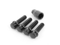 ES#2795753 - 003901ECS45BB - Ball Seat Locking Wheel Bolt Kit - Black zinc coated wheel lock bolts made specifically for OE wheels. M14x1.5x45mm - ECS - Audi Volkswagen