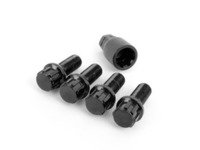 ES#2795760 - 003901ECS28BB - Ball seat Locking Wheel bolt Kit - Black zinc coated wheel lock bolts made specifically for OE wheels. M14x1.5x28mm - ECS - Audi Volkswagen