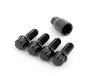 ES#2795759 - 003901ECS28CB - Conical Seat Locking Wheel Bolt Kit - Black zinc coated wheel lock bolts made specifically for aftermarket wheels. M14x1.5x28mm - ECS - Audi BMW Volkswagen