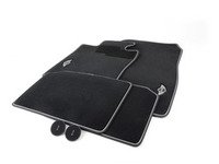 ES#2136695 - 51472211082 - MINI Emblem Logo - Black - Floor Mat Carpet Set (Front & Rear) - Priced As Set - Replace or upgrade to factory MINI mats : driver side holders only - Genuine MINI - MINI