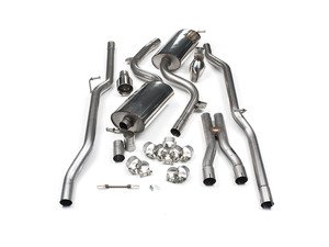 ES#4164715 - B6S4NONRESONATED - Cat-Back Exhaust System - Non-Resonated - 2.25" stainless steel with your choice of tip style - Milltek Sport - Audi