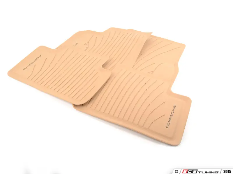 beige rubber floor mats