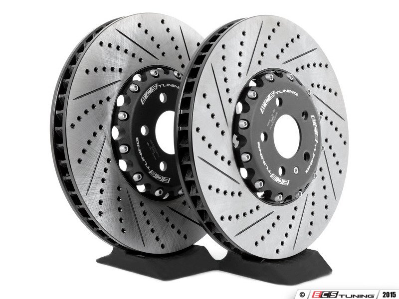 ECS 003755ecs01a1KT Front Cross Drilled & Slotted 2Piece Brake