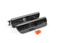ES#4853 - 1j0998000 - Smooth Style Bumper Side Marker Set - Smoked - Smoked side markers with jeweled lenses - ECS - Volkswagen