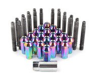 ES#2959723 - 001467ecsN2KT - Wheel Stud Conversion Kit - full Set - ECS wheel studs with neocrhome Mishimoto Aluminum lug nuts! - Assembled By ECS - BMW