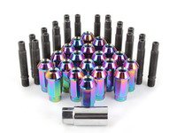 ES#2959738 - 001467ecsn3KT - Wheel Stud Conversion Kit - full set - ECS wheel studs with neochrome Mishimoto Aluminum lug nuts! - Assembled By ECS - BMW