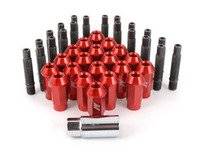 ES#2959709 - 001467ecsrdKT - Wheel Stud Conversion Kit - Full Set - ECS wheel studs with red Mishimoto Aluminum lug nuts! - Assembled By ECS - BMW