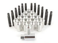 ES#2959737 - 001467ecss3KT - Wheel Stud Conversion Kit - full set - ECS wheel studs with silver Mishimoto Aluminum lug nuts! - Assembled By ECS - BMW