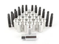 ES#2957562 - 001467ecsSVKT - Wheel Stud Conversion Kit - Full Set - ECS wheel studs with silver Mishimoto Aluminum lug nuts! - Assembled By ECS - BMW