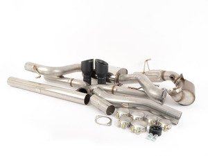 ES#2960490 - TBMK7GTI1KT4 - 3" Turbo Back Exhaust System - Non-Resonated - Get that Exhaust tone you've been looking for! Features 3" construction with dual 4" Matte Black "GT100" style tips. - Milltek Sport - Volkswagen