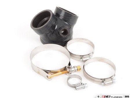 ES#2864571 - 034-112-6007-BLA - Silicone Throttle Body Boot - Black - Replaces the troublesome and weak "Y" boot - Includes clamps - 034Motorsport - Audi