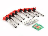 ES#2538965 - 06E905115E - Ignition Service Kit - Includes eight OE coils and eight Genuine spark plugs - Genuine Volkswagen Audi - Audi