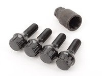 ES#2960663 - 003901ecs28BM - Conical Seat Locking Wheel Bolt Kit - Black zinc coated wheel lock bolts for extra security on your wheels. M12x1.5x28mm - ECS - BMW MINI