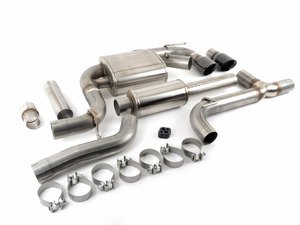 ES#3478047 - 14834blkKT - RSC Cat-Back Exhaust System - 3" Stainless Steel with dual 4" black tips - Corsa - Volkswagen