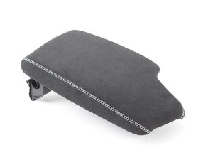 ES#2954411 - 51162405917 - ///M performance Alcantara Armrest - Black - Slides forward to reveal carbon fiber rear shelf - Genuine BMW M Performance - BMW