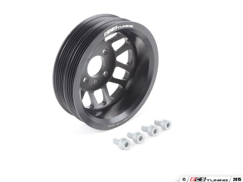 Assembled By ECS 002480ECS01BKT Lightweight Crank Pulley with Hardware