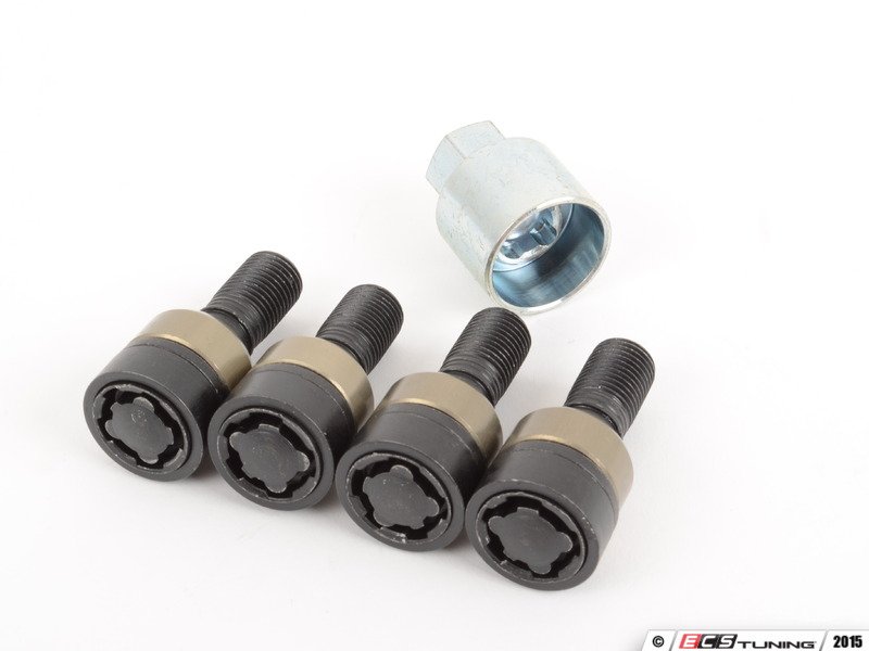 Genuine Porsche WHT006980A Locking Wheel Bolt Set Black