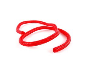 ES#1899367 - 7700k243 - Split Wire Loom, 5/8" Diameter, 5' Length - Red - Protect, organize, and dress up your engine bay with convoluted tubing! - ECS - Audi BMW Volkswagen Mercedes Benz MINI Porsche