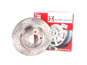 Zimmermann - 34101166071ZIMDK - Front Cross Drilled Brake Rotors 