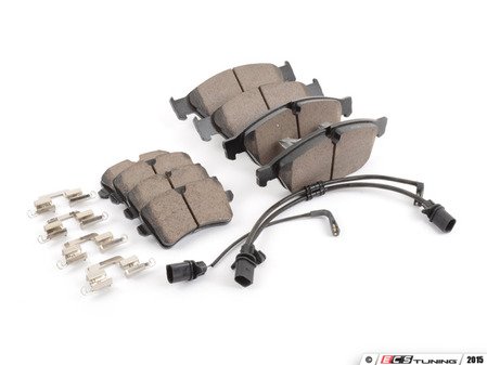 ES#2992552 - 4g0698151bKT - Front & Rear Euro Ceramic Brake Pad Kit - Ceramic composite developed to meet low dust & noise requirements, includes front and rear pads - Akebono - Audi