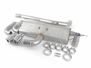 ES#2827597 - SSXAU482 - Cat-Back Exhaust System - Non-Resonated - 3" stainless steel with dual GT100 polished tips - Milltek Sport - Audi