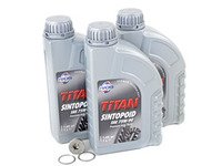 ES#2993015 - G052527A2KT3 - Manual Transmission Fluid Service Kit - Featuring 3 liters of Fuchs Sintopoid 70W-90 fluid and a drain plug to service your transmission. M22x1.5 - Assembled By ECS - Volkswagen