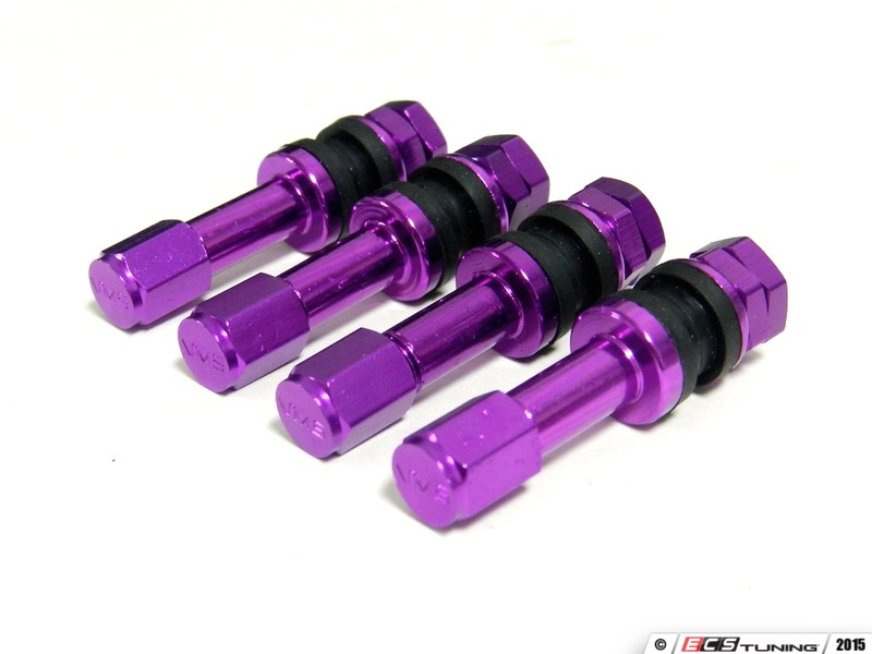 VMS Racing WVC001PR Aluminum Valve Stem Kit Purple