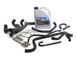 ES#2863462 - 13541289976KT - Ultimate Hose Kit - Includes all coolant & heater hoses with new hose clamps - plus coolant! - Assembled By ECS - BMW