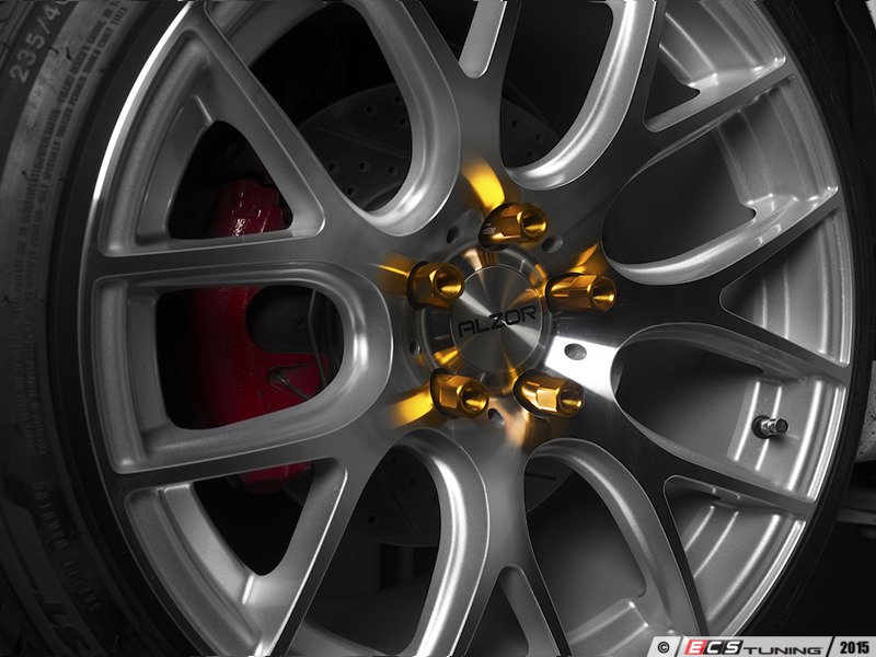 Arospeed AR0915GD 21mm Conical Seat Lug Nut Set Of 20 Gold