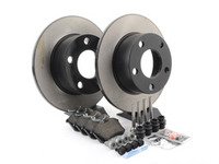 ES#1899340 - 8e0698018 - Rear Brake Service Kit - Includes OP Parts Rotors Vaico Pads - Assembled By ECS - Volkswagen