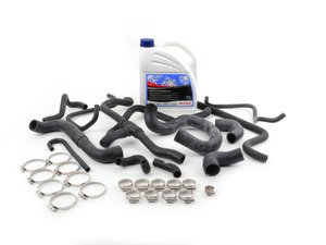 ES#2863453 - 13541719967KT - Ultimate Hose Kit - Includes all coolant & heater hoses with new hose clamps - plus coolant! - Assembled By ECS - BMW