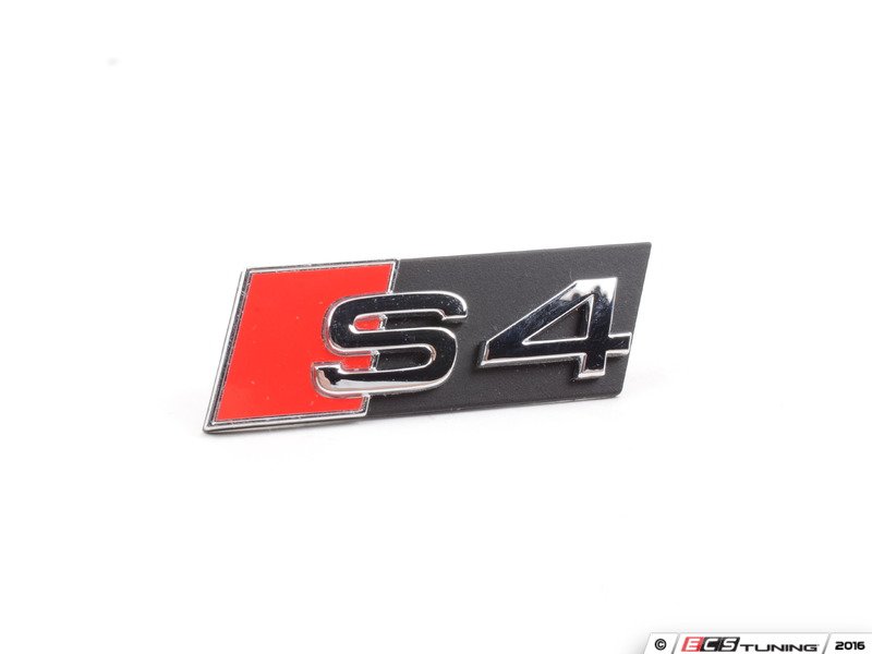 Genuine Volkswagen Audi - 8D0853736E2ZZ - 'S4' Grille Emblem - Chrome ...