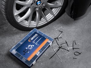 ES#2763208 - V991010 - BMW/MINI Fastener Assortment Kit - Great kit to have around for any BMW or MINI enthusiast; secure rattling, loose, or hanging parts without placing an order for each one. Featuring German-made OE fasteners! - Vaico - BMW MINI