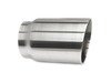 ES#3508494 - EX-91-71WBR - 3.5" Weld On Exhaust Tip - Brushed - Stainless Steel exhaust tip featuring weld on attachment. 3" Inlet / 3.5" Signle Wall, Slant Cut Outlet - 42 Draft Designs - Audi BMW Volkswagen