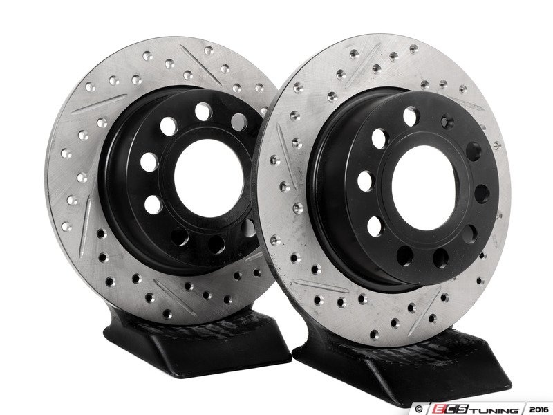 StopTech 127.33135rlKT Sport Drilled & Slotted Rotors Pair (253x10mm)
