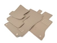 ES#1828022 - Q6680715 - All-Season Floor Mats - Beige - Set Of Four With 'Mercedes-Benz' And Star Logo - Genuine Mercedes Benz - Mercedes Benz