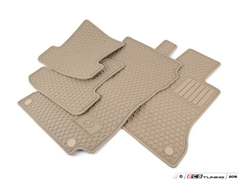 Genuine Mercedes Benz Q6680715 All Season Floor Mats Beige