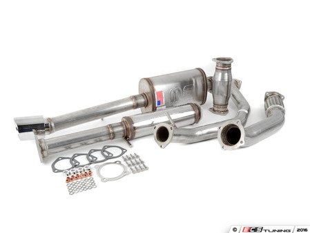ES#3081885 - 9549283 - 2.5" Turbo Back Exhaust System - Stainless Steel  - 2.5" 304 stainless steel with high flow catalytic converter and a single 4" polished double wall stainless tip - 42 Draft Designs - Volkswagen
