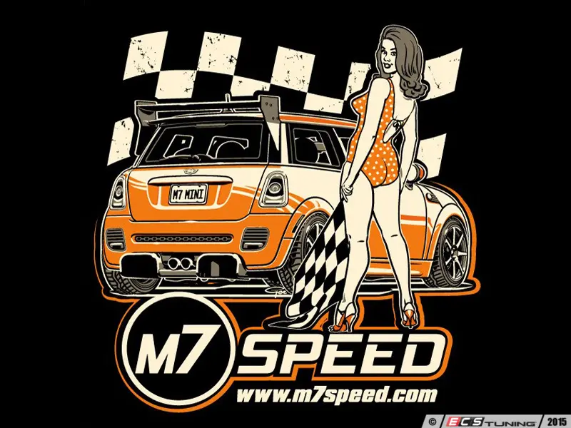 M7 Speed 92 1210 Xl M7 Checkered Flag Pin Up Girl T Shirt Xl No Longer Available