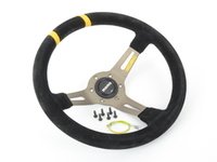 ES#3135815 - R1907/33S - MOMO Mod.Drift Steering Wheel - Black Suede - 330mm - Black suede with silver spoke finish - MOMO - BMW Volkswagen