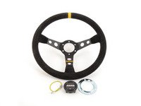 ES#3072230 - R1905/35S - MOMO Mod.07 Steering Wheel - Black Suede - 350mm - Black suede with black spoke finish - MOMO - Audi BMW Volkswagen MINI