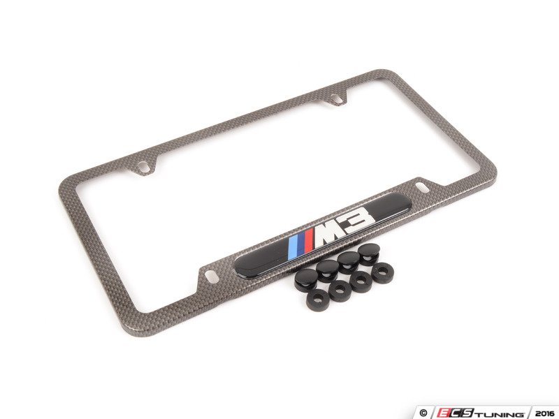 Genuine BMW 82120037617 "///M3" License Plate Frame Carbon Fiber